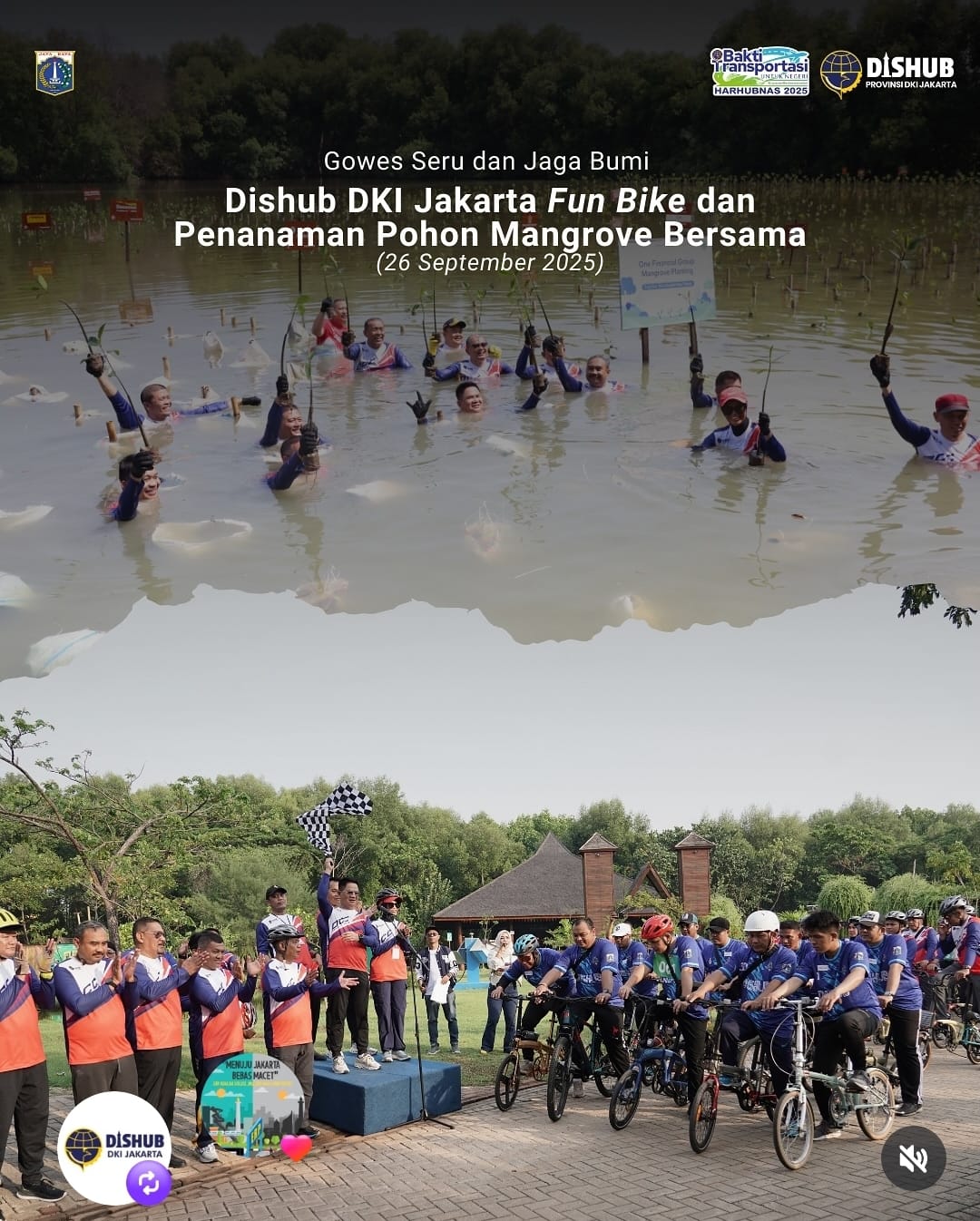 DISHUB DKI Jakarta Fun Bike dan Penanaman Pohon Mangrove Bersama